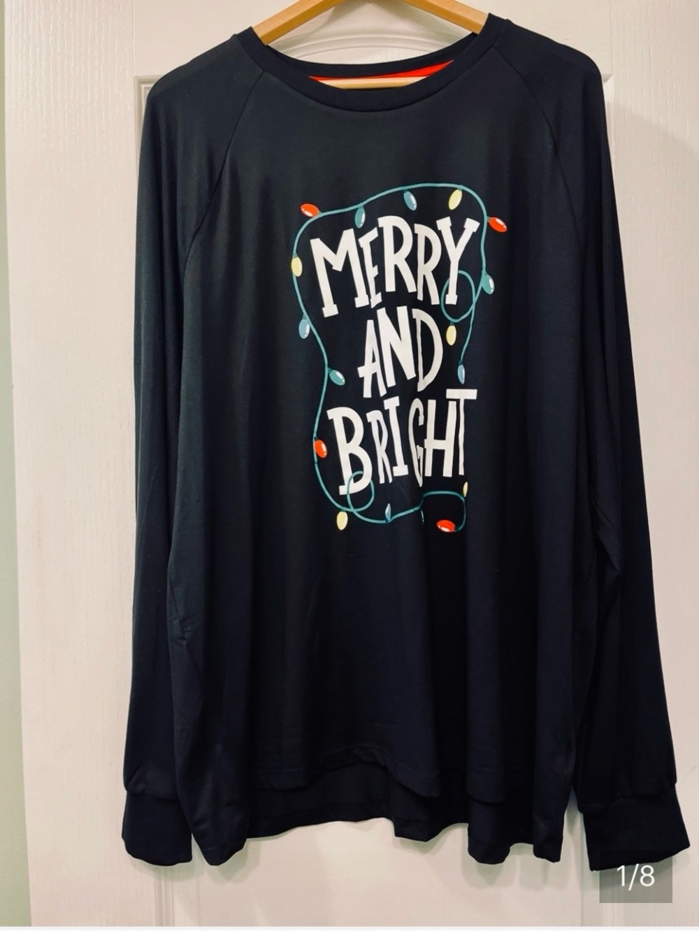 Holiday Time Black Top with Red Trim Size 2XL